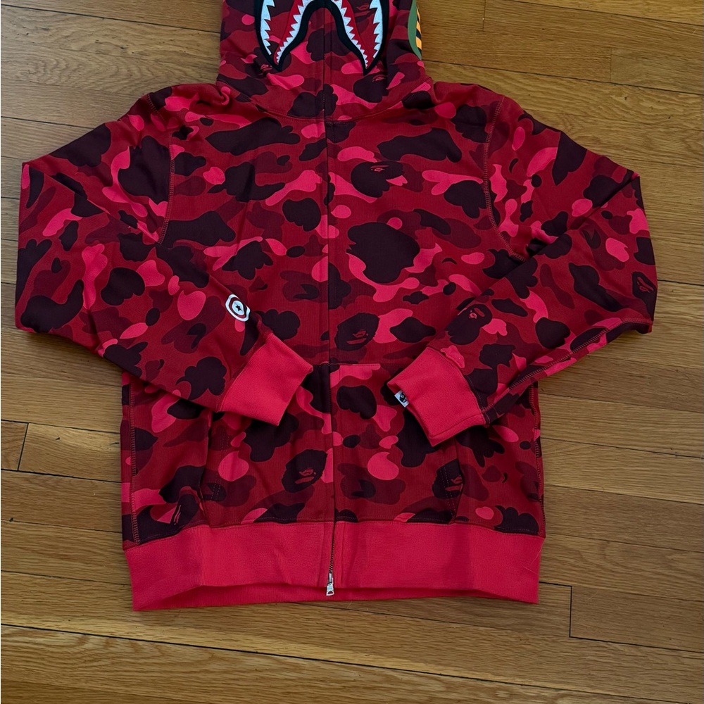 Red Camouflage bape Hoodie